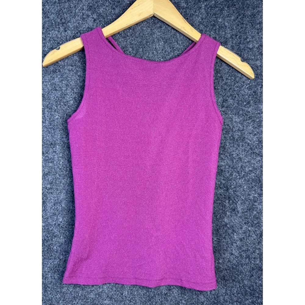 Vintage Y2K A.Byer California Tank Top Junior Small Magenta Shimmer Sleeveless